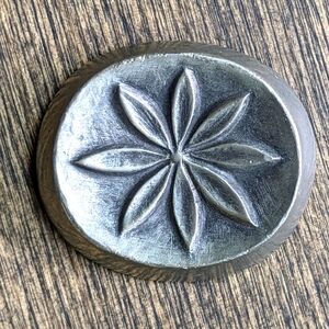 - Pewter Brooch, Floral, Mid-Century Pin Swedish Modernist - Roland Landerholm